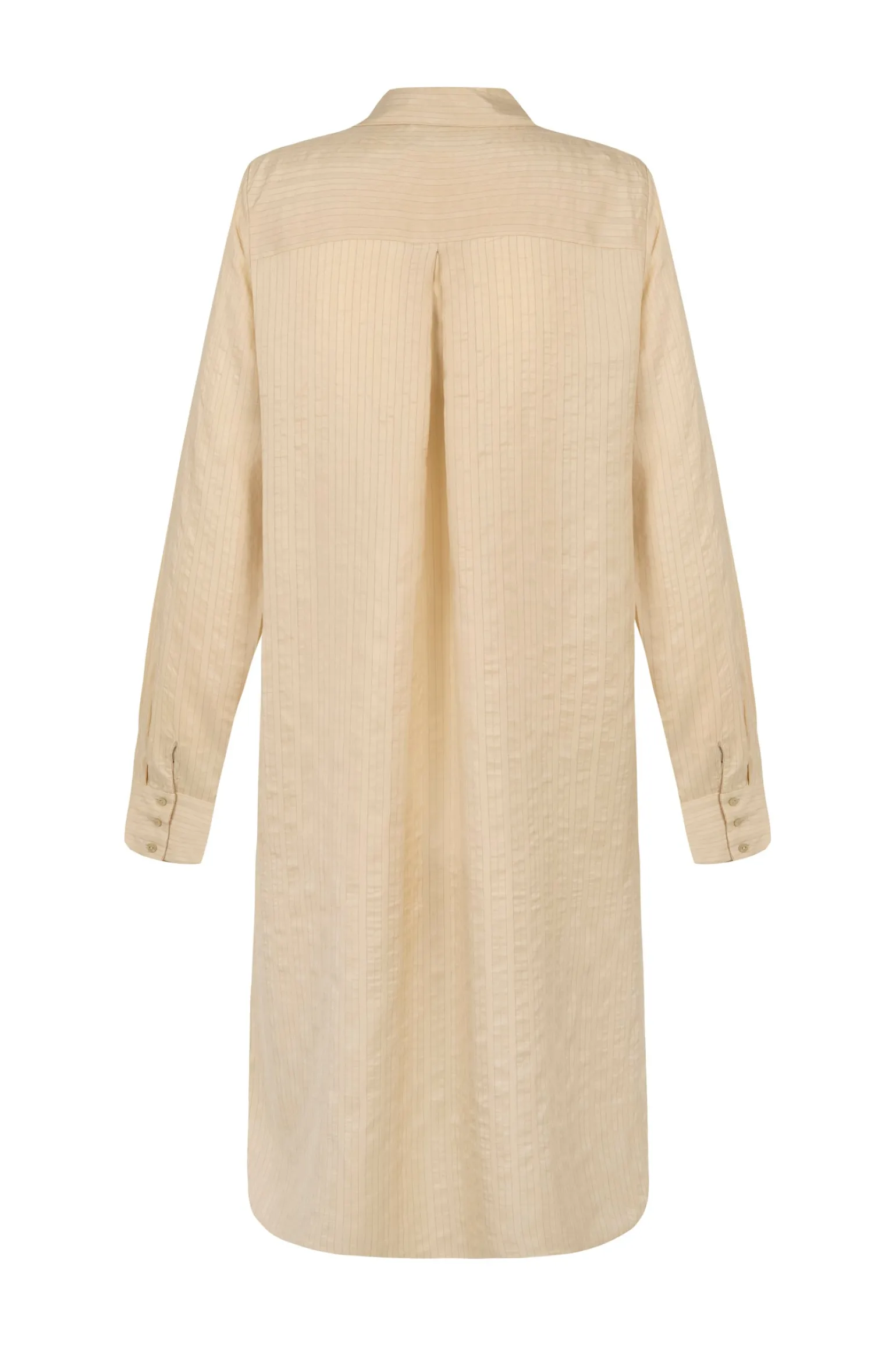 Kurt, long vanilla silk shirt