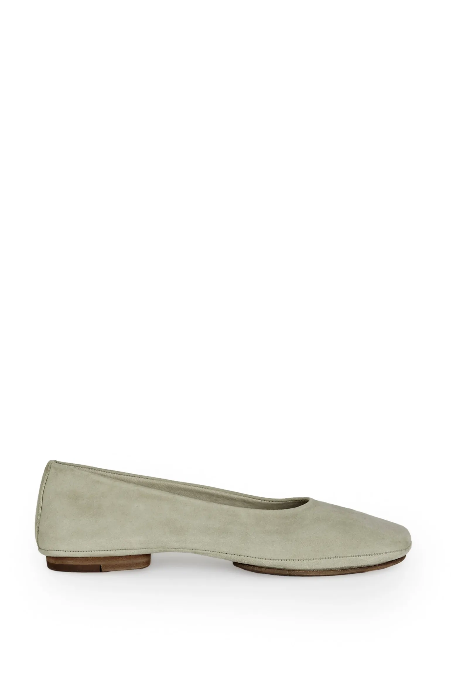 Lara, aqua suede ballerina