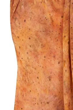 Lara, sora print long silk dress