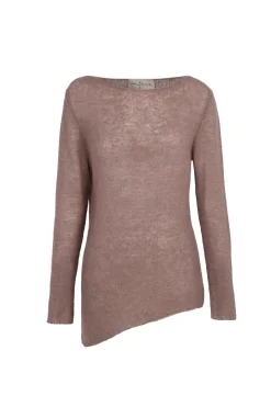 Lena, cocoa alpaca merino wool and silk jumper