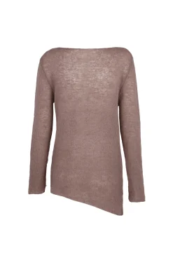 Lena, cocoa alpaca merino wool and silk jumper