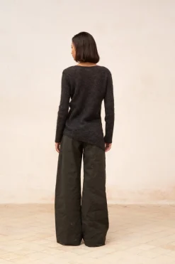 Lena, ecru alpaca, merino wool and silk jumper