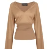 Liana, cocoa cashmere top