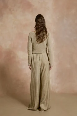 Lierre, light olive knitwear cardigan