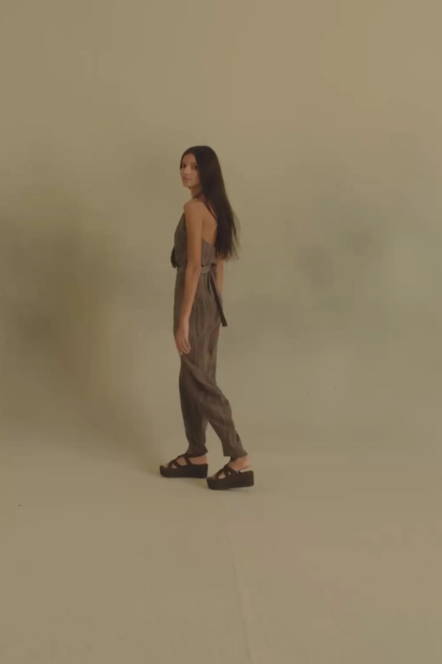 Lil, calm print silk pants