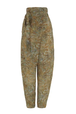 Lil, trap print silk pants