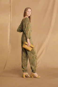 Lil, trap print silk pants