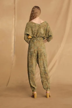 Lil, trap print silk pants