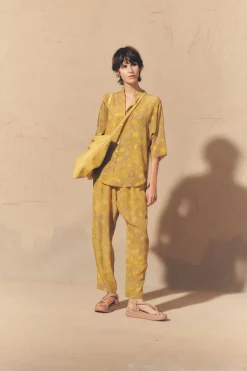 Lili, lima print silk pants