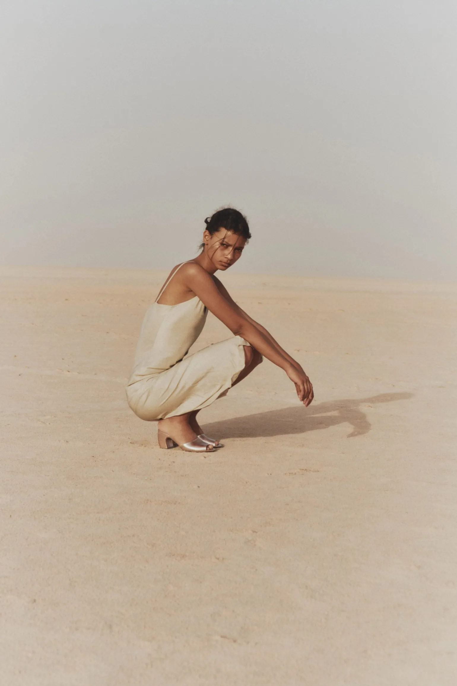 Lili, silver silk dress