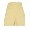 Limon, pale yellow high waisted shorts
