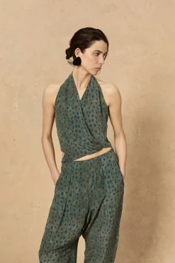 Lou, ciro print silk pants