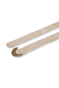 Luna, beige suede belt