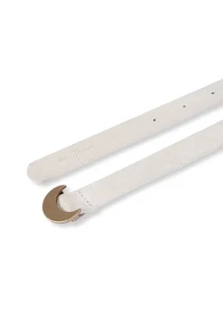 Luna, ecru suede belt