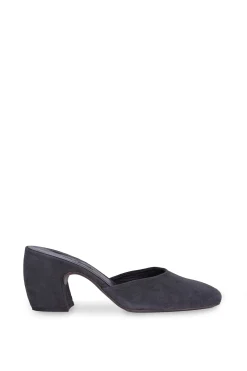 Luna, graphite suede mule