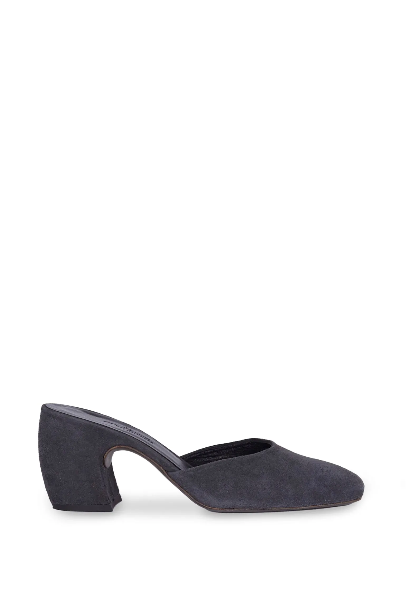 Luna, graphite suede mule