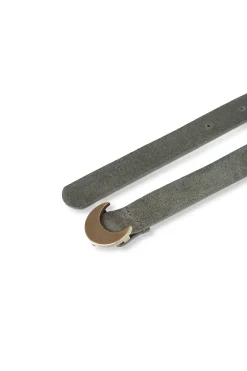 Luna, green suede belt
