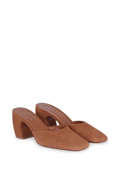 Luna, mule in brown suede