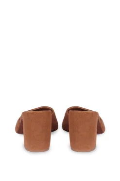 Luna, mule in brown suede