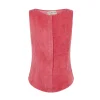 Lupe, striped maltinto linen vest