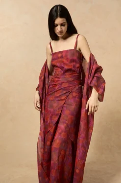 Lyn, indira print dress in ramie