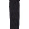 Marcel, blue striped skirt in linen and wool