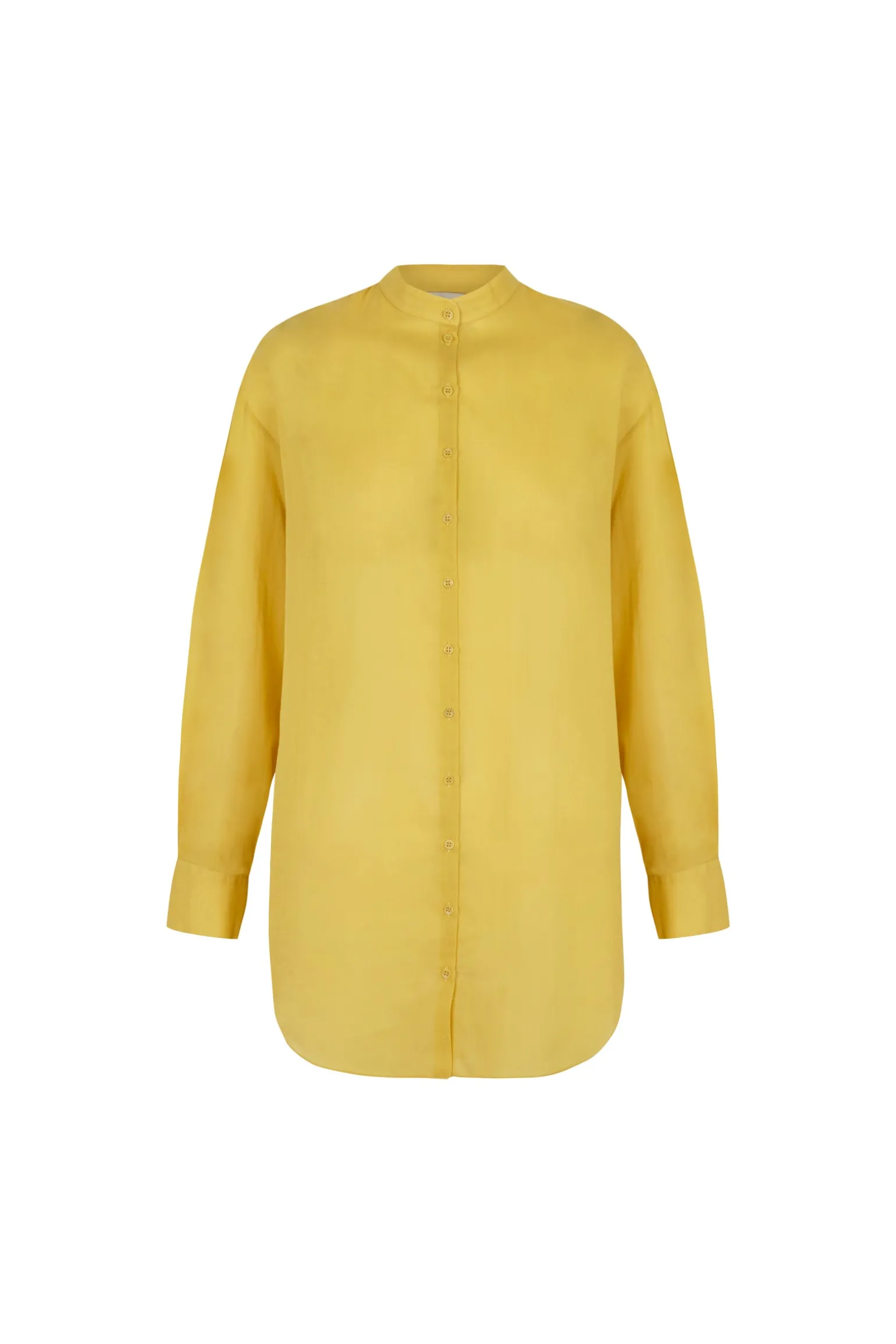 Marco, yellow cotton voile shirt