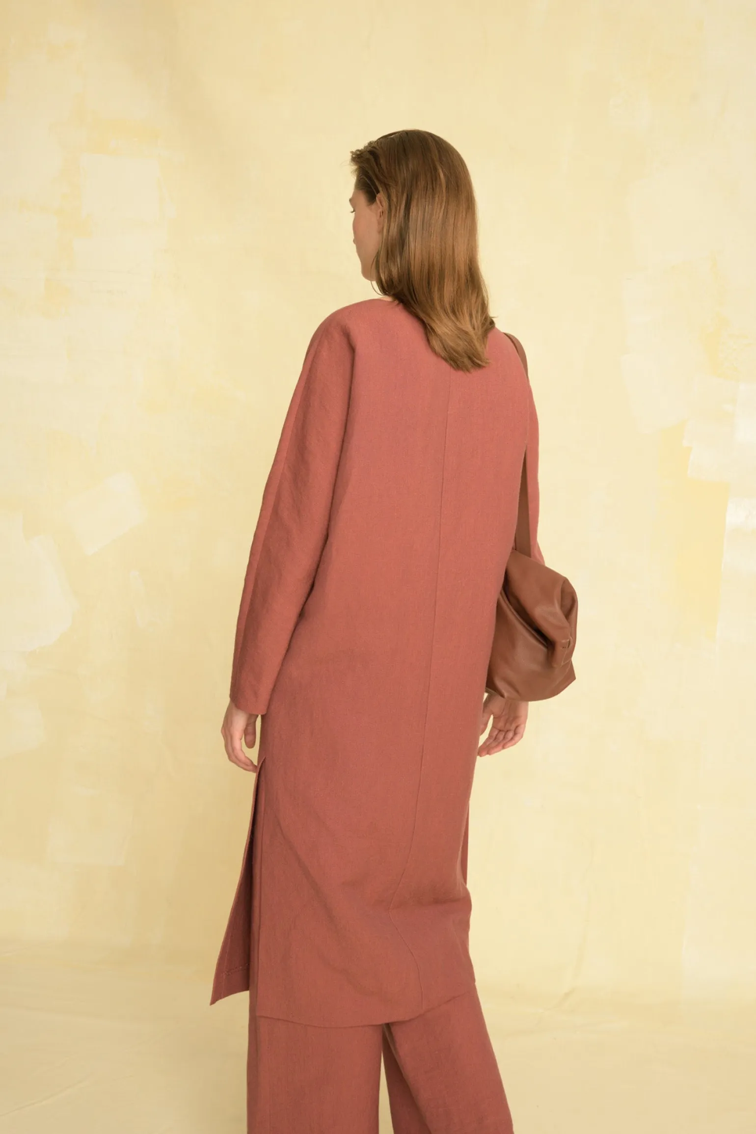 Margot, linen and virgin wool trousers