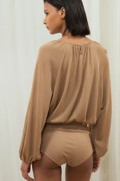 Maris, high brief in cocoa cashmere