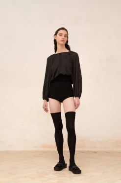 Maris, tall brief in graphite cashmere