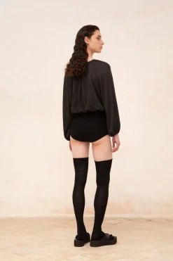 Maris, tall brief in graphite cashmere