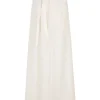 Marlo, long ecru linen skirt