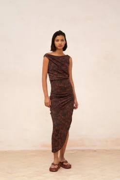 Mathilda, mata print crop top