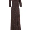 Mathilda, mata print silk dress