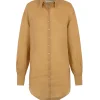 Matz, shirt in peach ramie