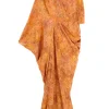 Mayu, sora print silk dress