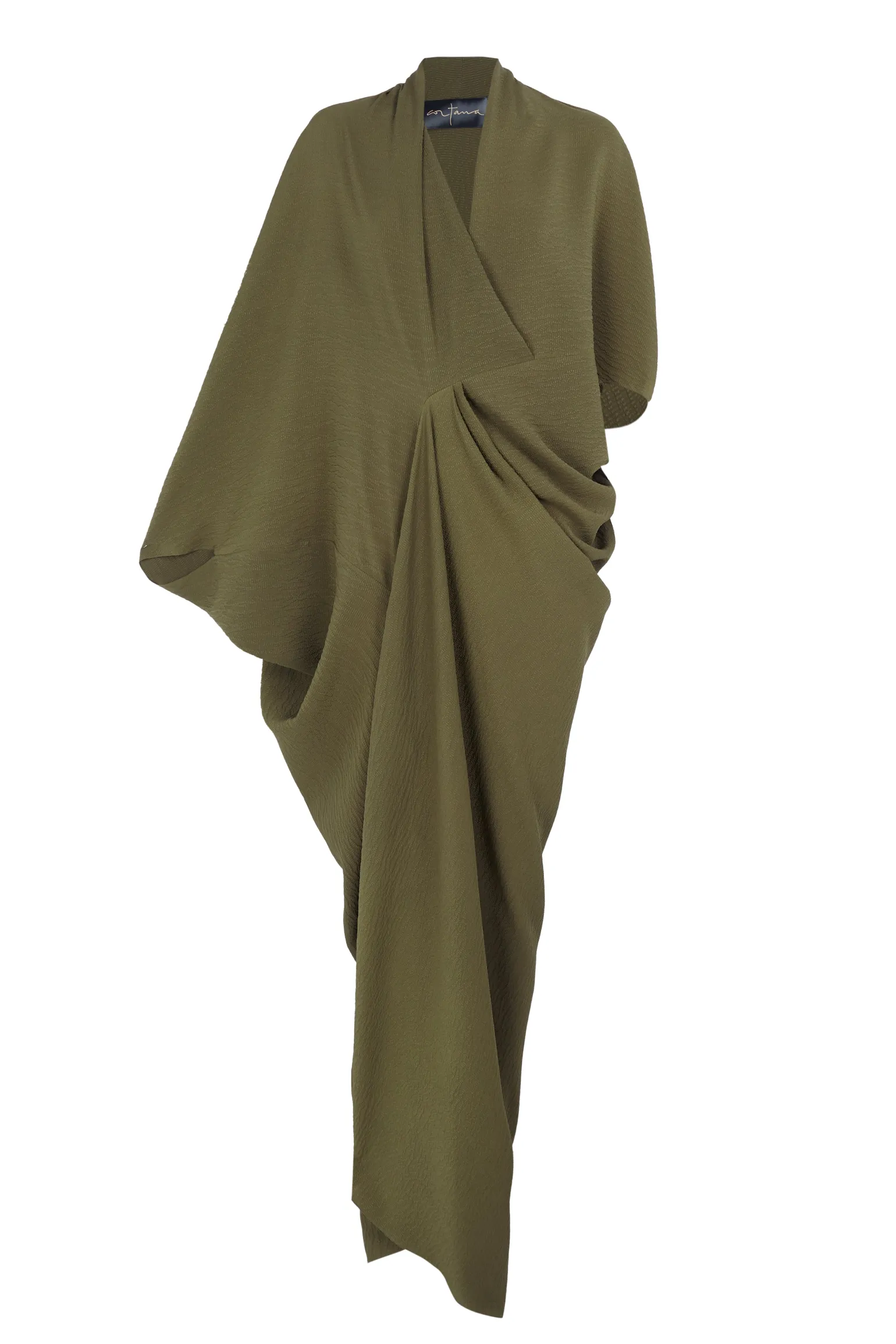 Mayu, vestido en seda verde