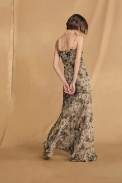 Meena, elmas print silk dress