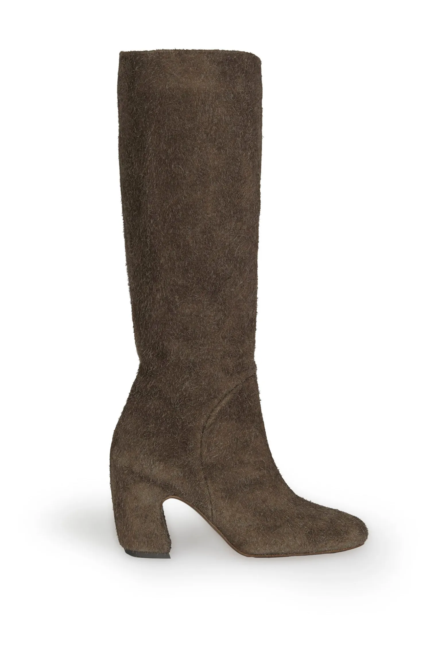 Milla, high boot in graphite brushed suede
