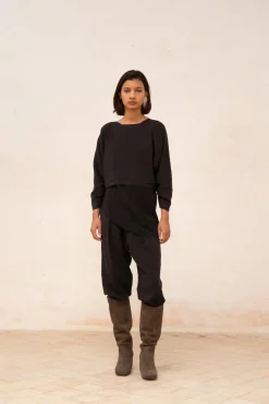 Milla, high boot in graphite brushed suede