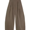 Mira, cocoa high-waisted pants