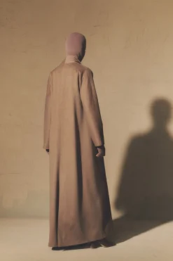 Misia, hazelnut virgin wool coat