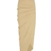 Mite, beige midi skirt