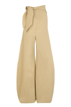 Mite, beige wrap pants