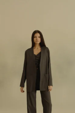 Mite, graphite oversized jacket