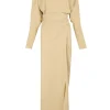 Mite, long beige dress