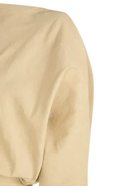 Mite, long beige dress