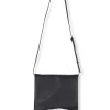 Modular, black leather bag