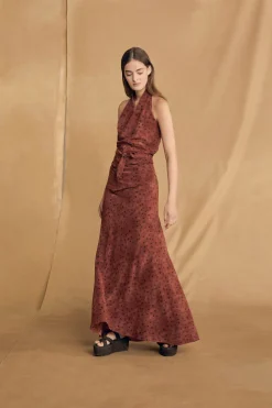 Molly, dots print silk dress