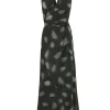 Molly, mint print silk dress